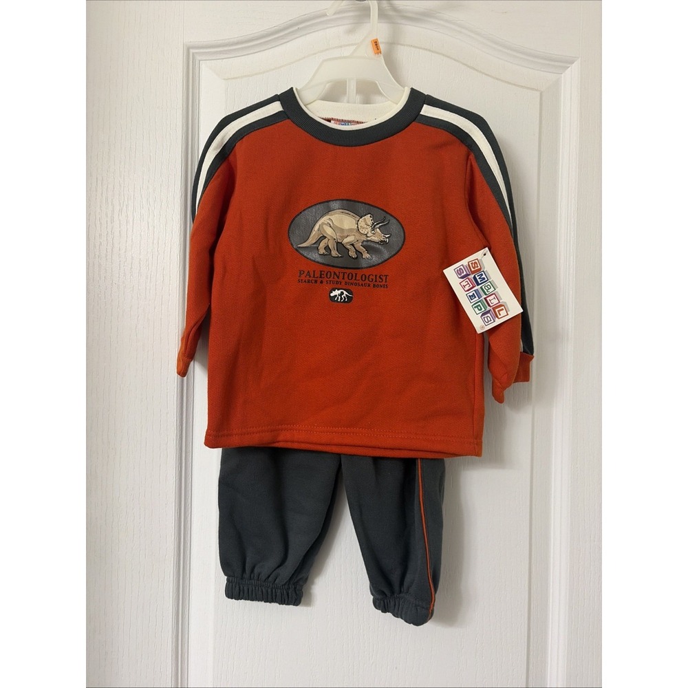 NWT Vintage Dinosaur Paleontologist Small Steps Baby Boys Outfit Size 18 Months